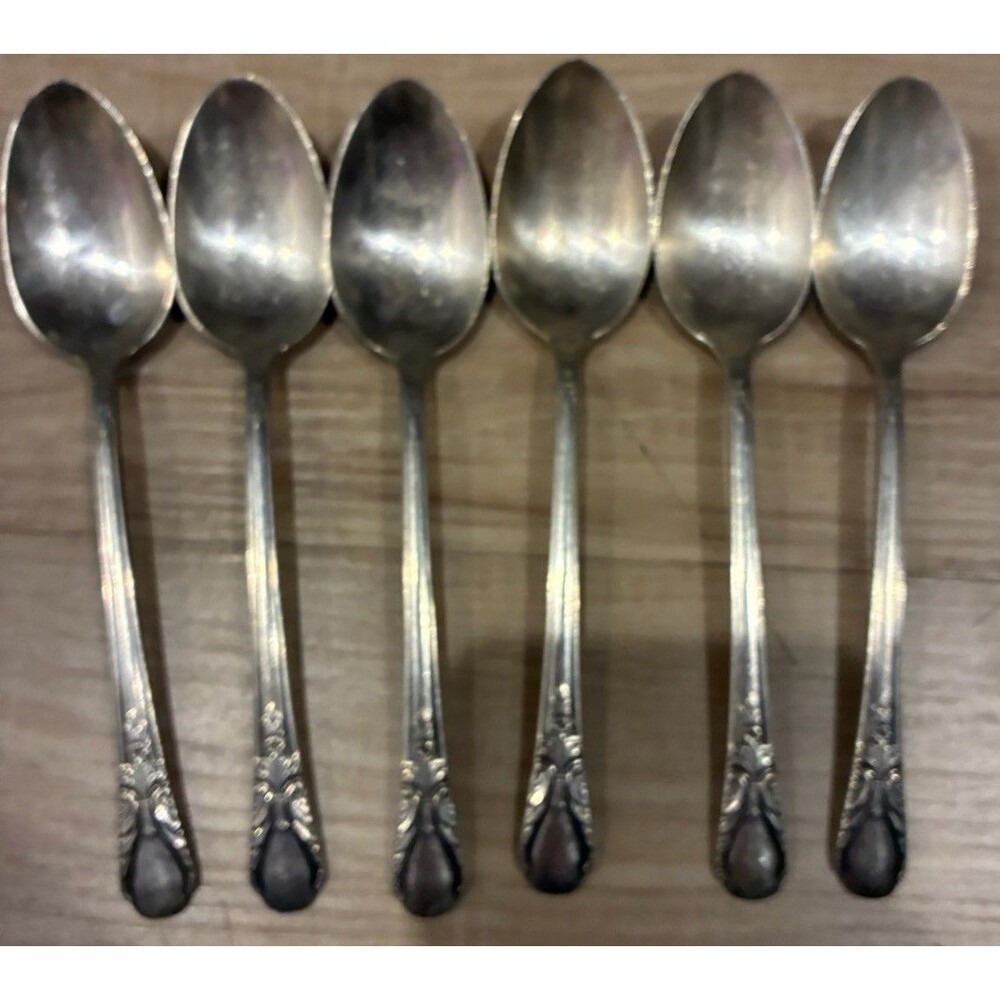VTG Wm Rogers Mfg Co Stainless Steel Spoons 6 Pack